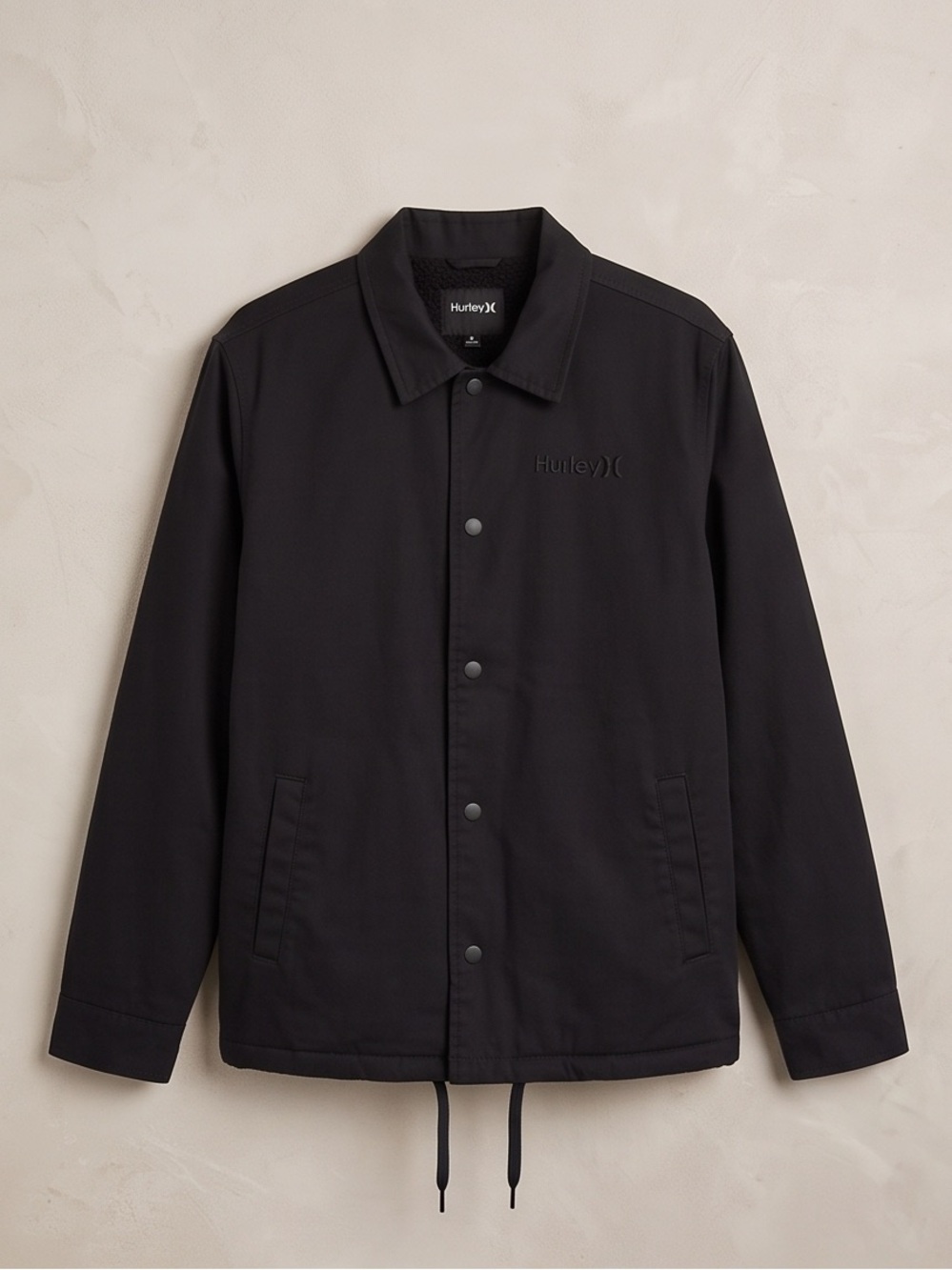 Hurley Black Minimalist Coach Jacket